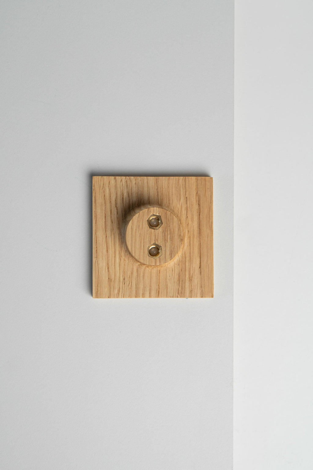 Square Solid Oak Cabinet Handle, Minimalist Wooden Drawer Pull, Modern Furniture Hardware
