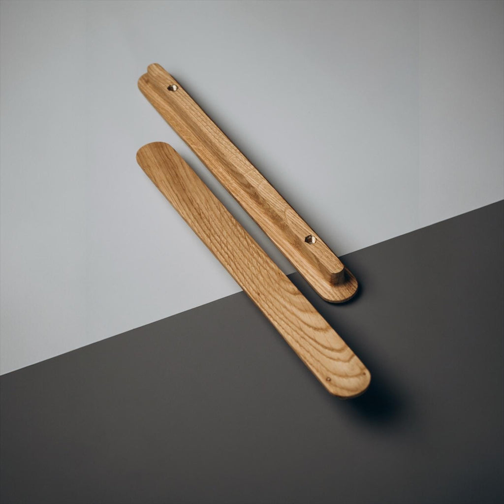 Solid Oak Kitchen Cabinet Handle – Minimalist Wooden Furniture Handle – Handmade Natural Wood Pull – Modern Kitchen Hardware
