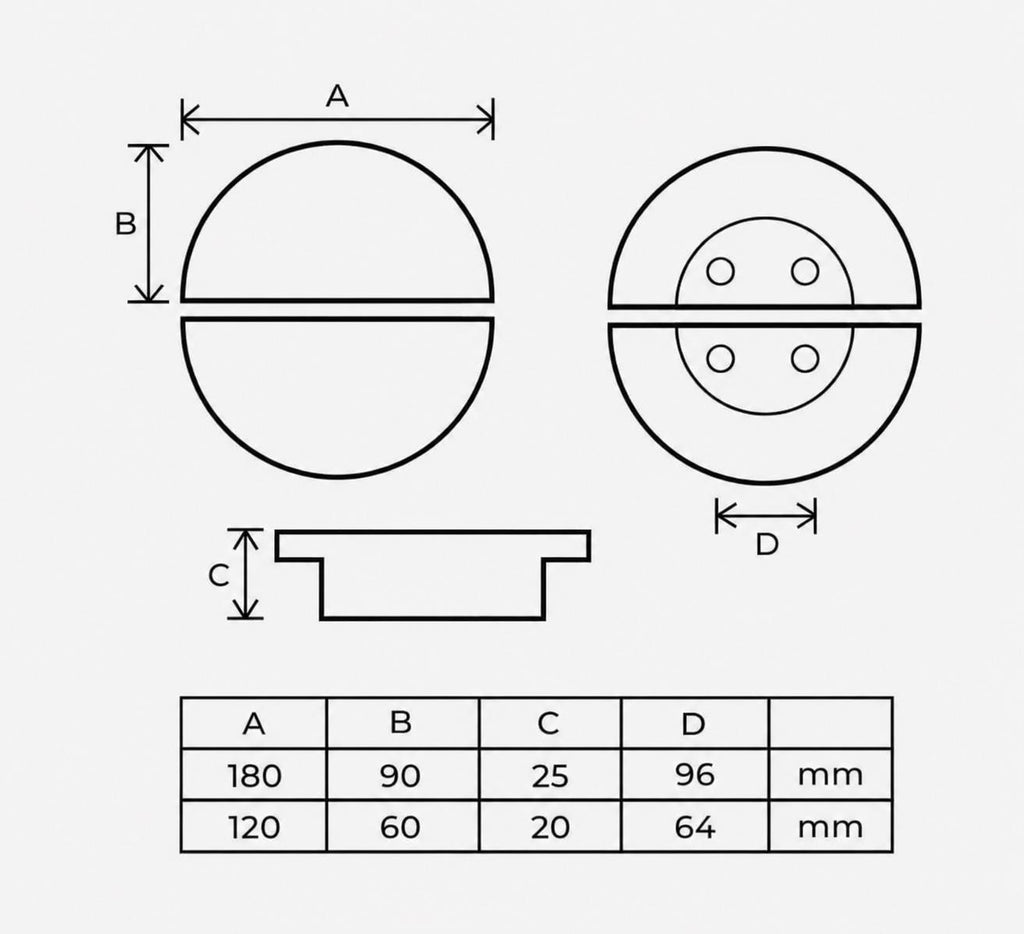 Wooden Cabinet Knobs, Minimalist Round Solid Oak Handles, Cabinet and Drawer Knobs, Modern Furniture Hardware
