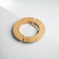 Solid Oak Round Cabinet Handles, Minimalist Wooden Drawer Pulls, Modern Knobs for Kitchen Cabinets and Furniture