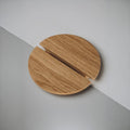 Wooden Cabinet Knobs, Minimalist Round Solid Oak Handles, Cabinet and Drawer Knobs, Modern Furniture Hardware