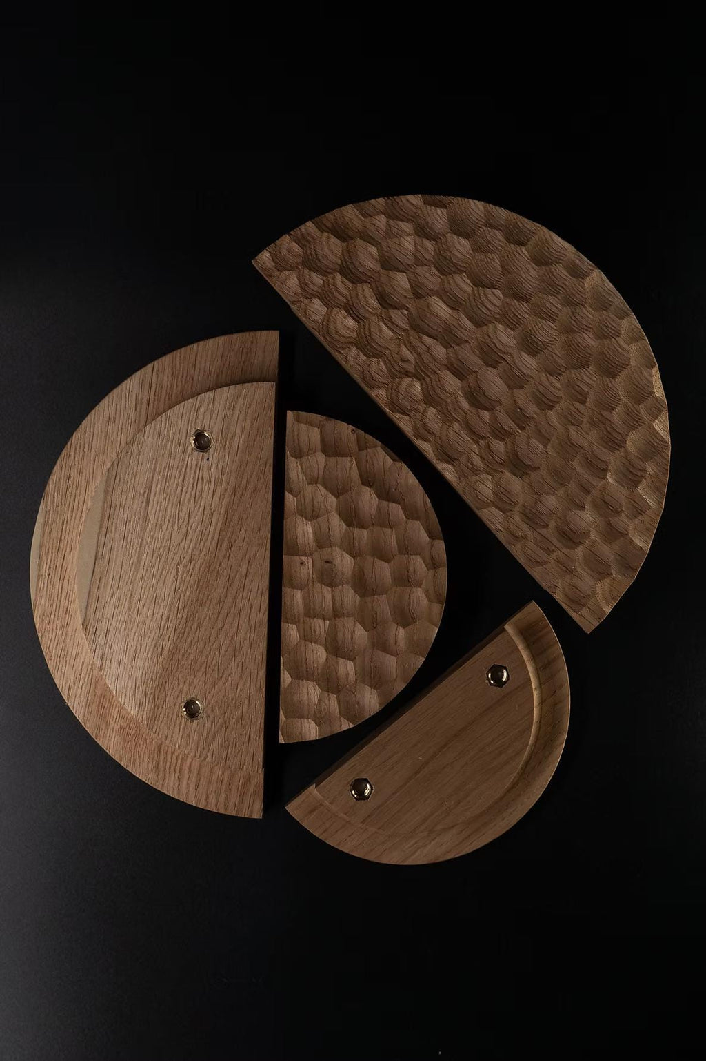 Wooden Cabinet Knobs, Minimalist Round Solid Oak Handles, Cabinet and Drawer Knobs, Modern Furniture Hardware
