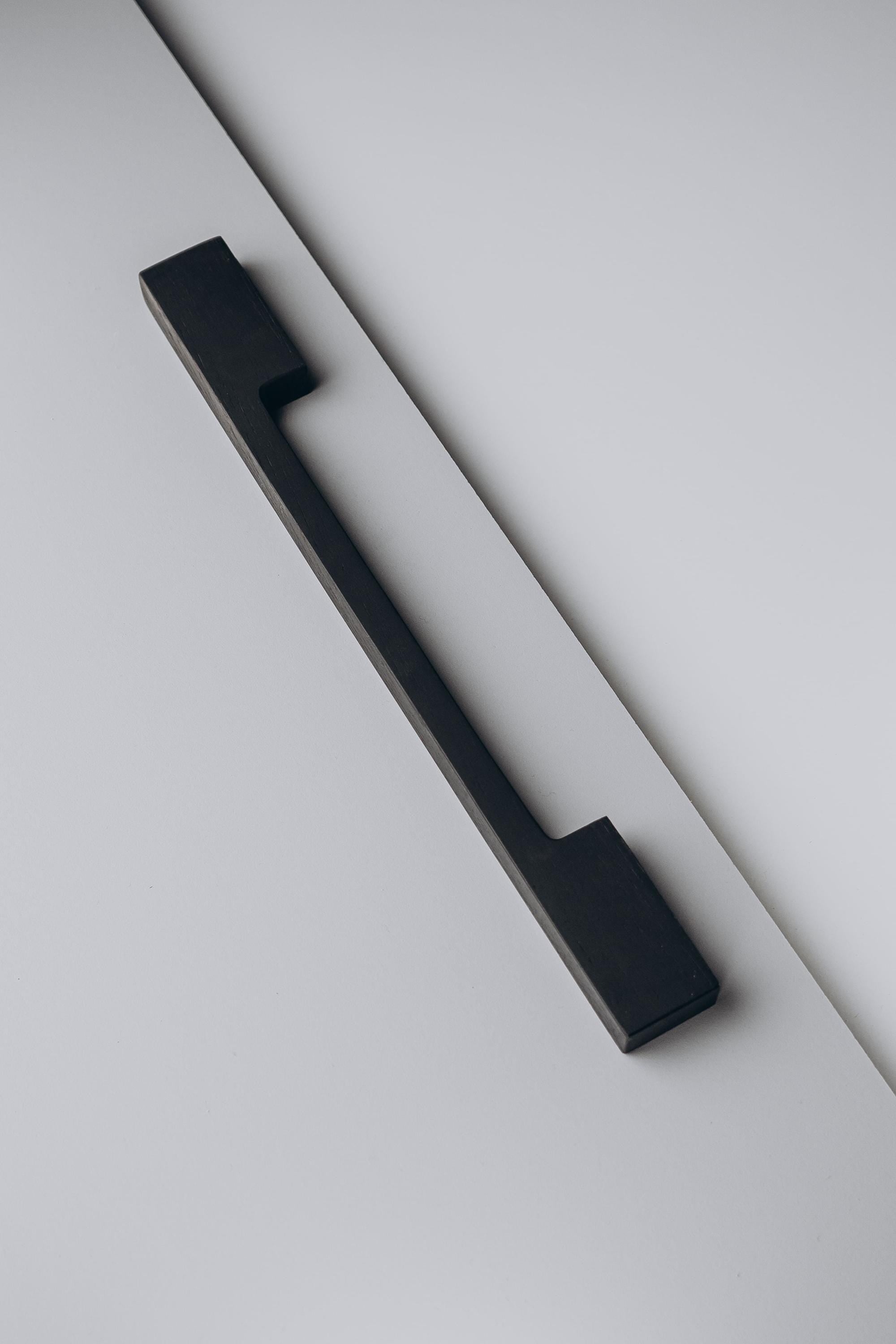 Long Solid Oak Cabinet Handles, Minimalist Wooden Handles for Cabinets and Drawers, Modern Furniture Hardware