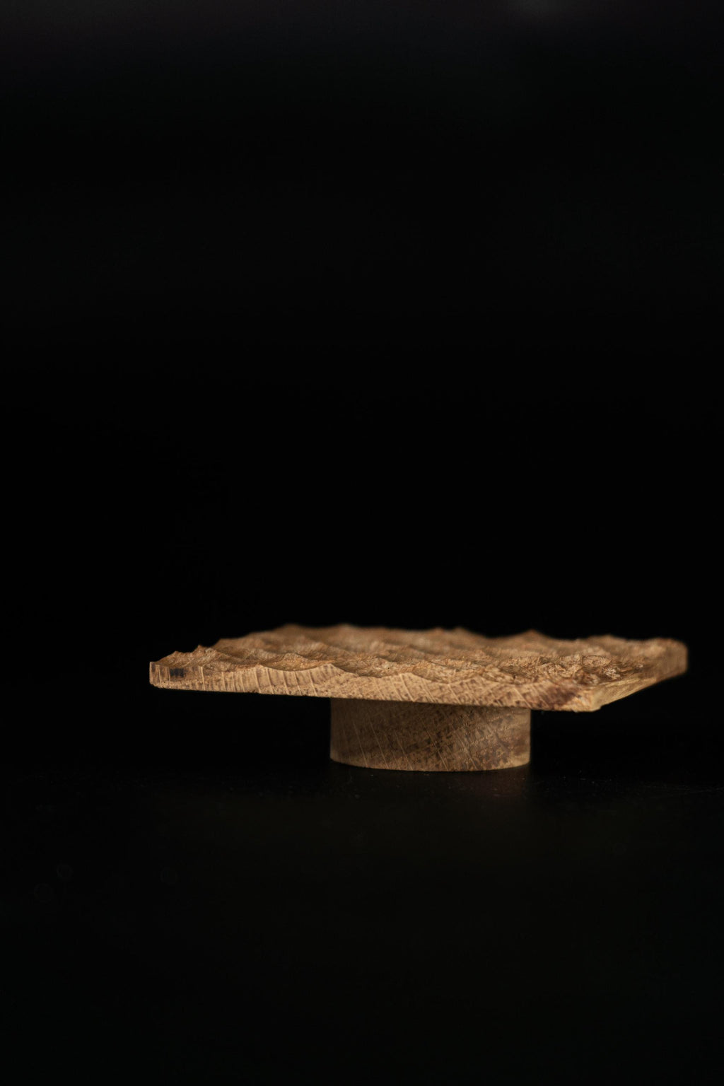 Textured Solid Oak Cabinet Handle, Designer Wooden Drawer Pull, Modern Furniture Hardware