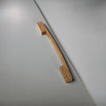 Long Solid Oak Cabinet Handles, Minimalist Wooden Drawer Pulls, Modern Furniture Hardware