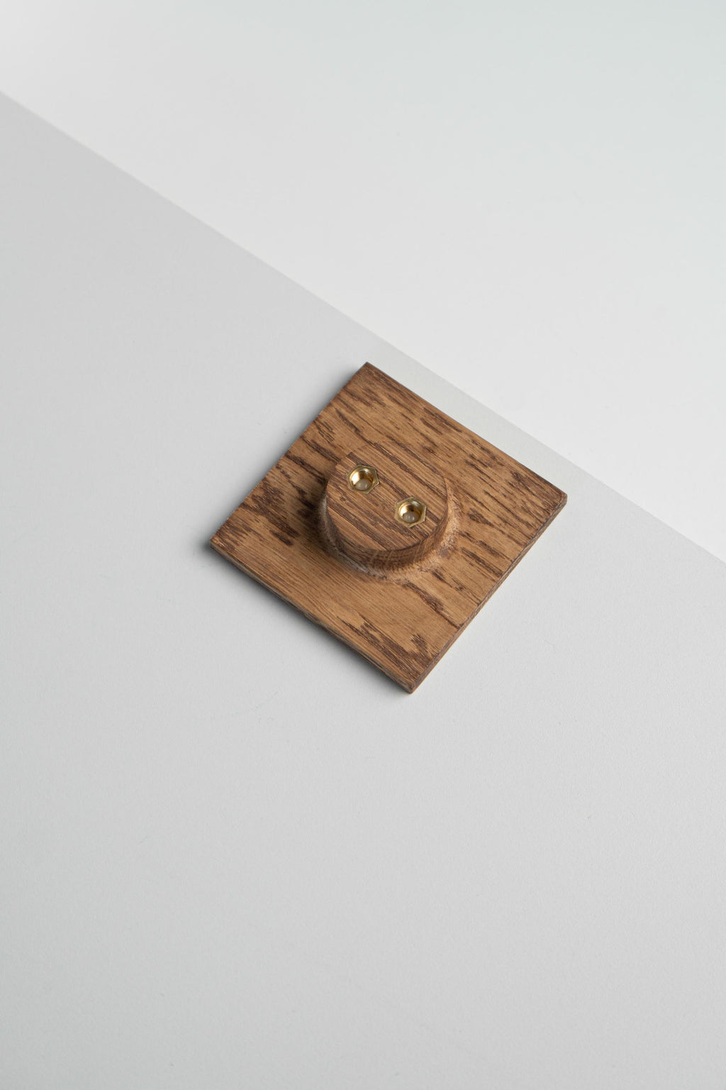 Square Solid Oak Cabinet Handle, Minimalist Wooden Drawer Pull, Modern Furniture Hardware