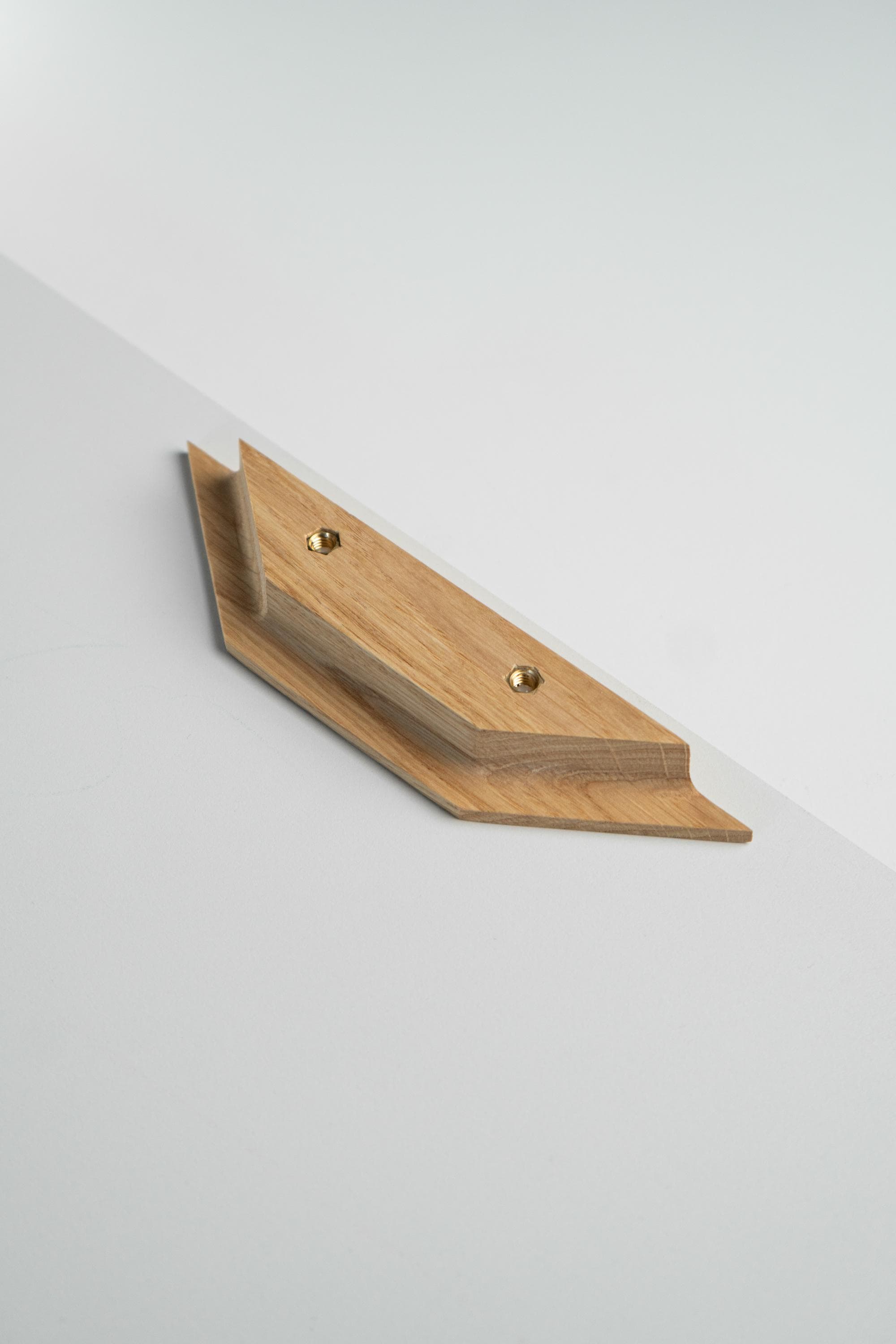 Geometric Solid Oak Cabinet Handles, Diamond-Shaped Wooden Drawer Pulls, Minimalist Cabinet Hardware, Trapezoid Furniture Handles