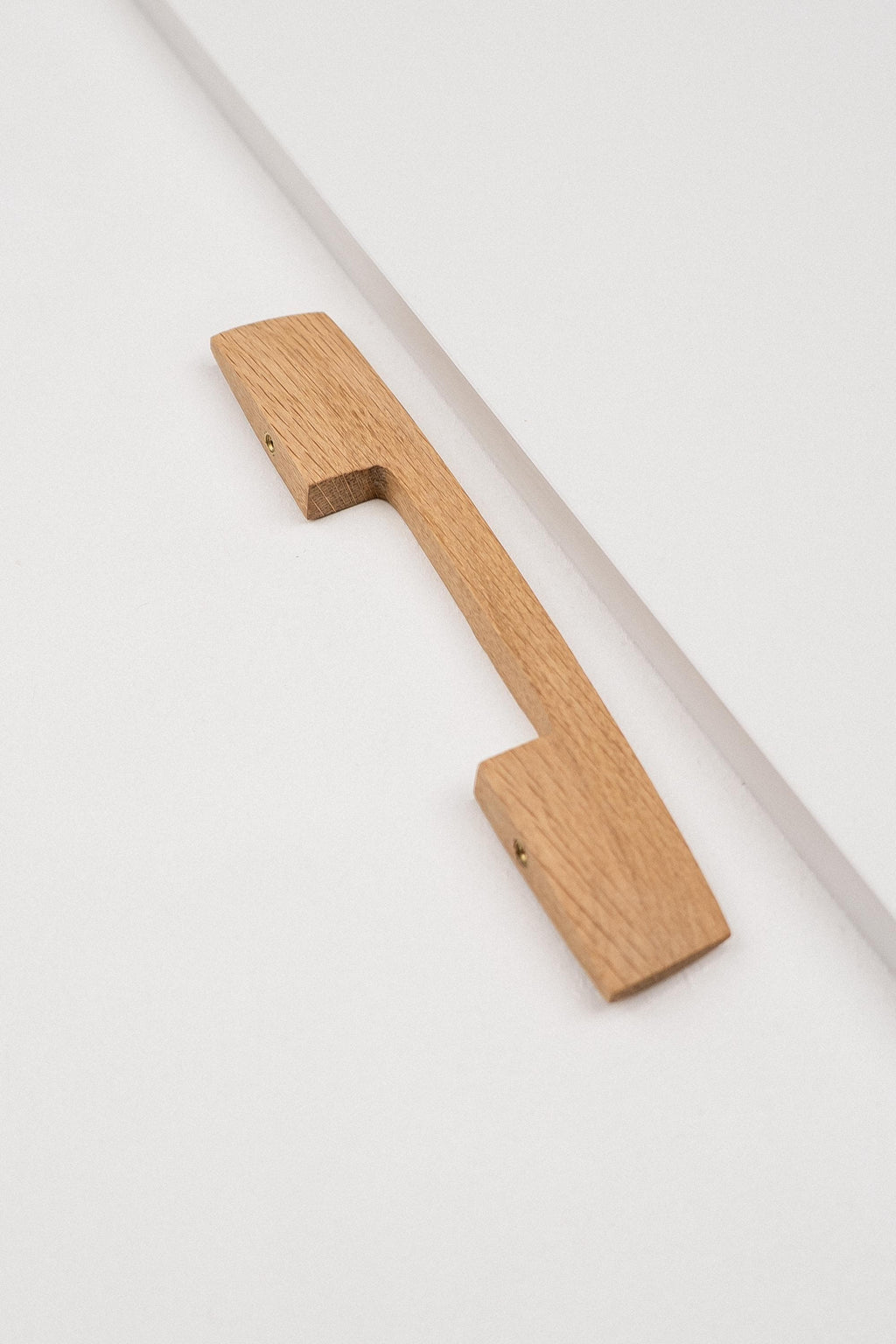 Ridge Solid Oak Cabinet Handle, Geometric Wooden Handle for Kitchen Cabinets and Furniture