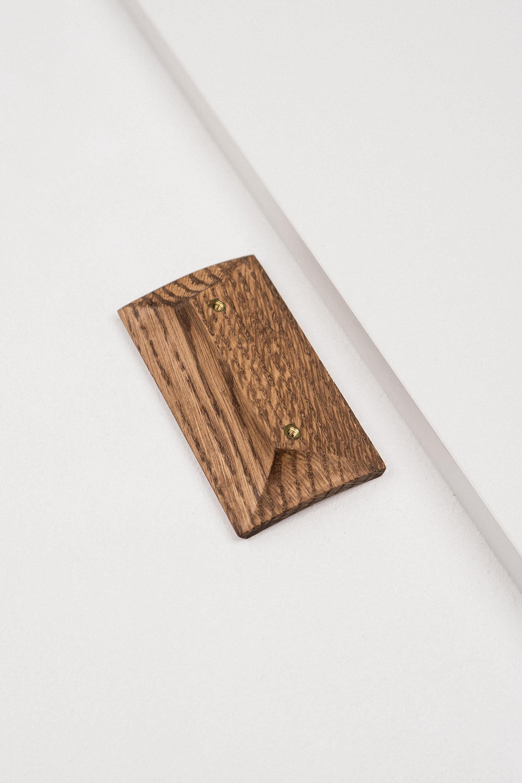 Plank Solid Oak Cabinet Handle, Long Wooden Furniture Handle, Walnut Finish